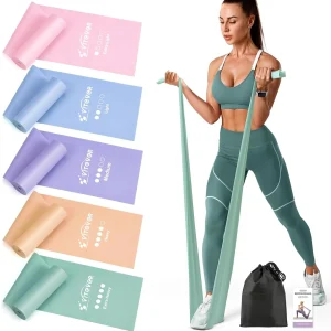 5-Level Resistance Bands Set for Exercise, Yoga, Physical Therapy