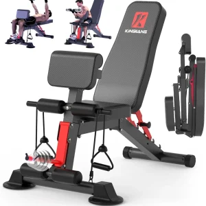 14-in-1 Foldable Dumbbell Bench Weight Pre-Assembled Multi-Functional  6 Adjustable Levels for Full Body Workout