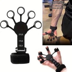 Portable Adjustable Silicone Finger Hand Grip Trainer Forearm Wrist Exerciser Household Daily Fitness Workout Supply