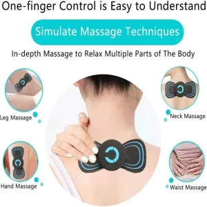 Mini Massager, Rechargeable Intelligent TENS Unit Muscle Stimulator for Pain Relief